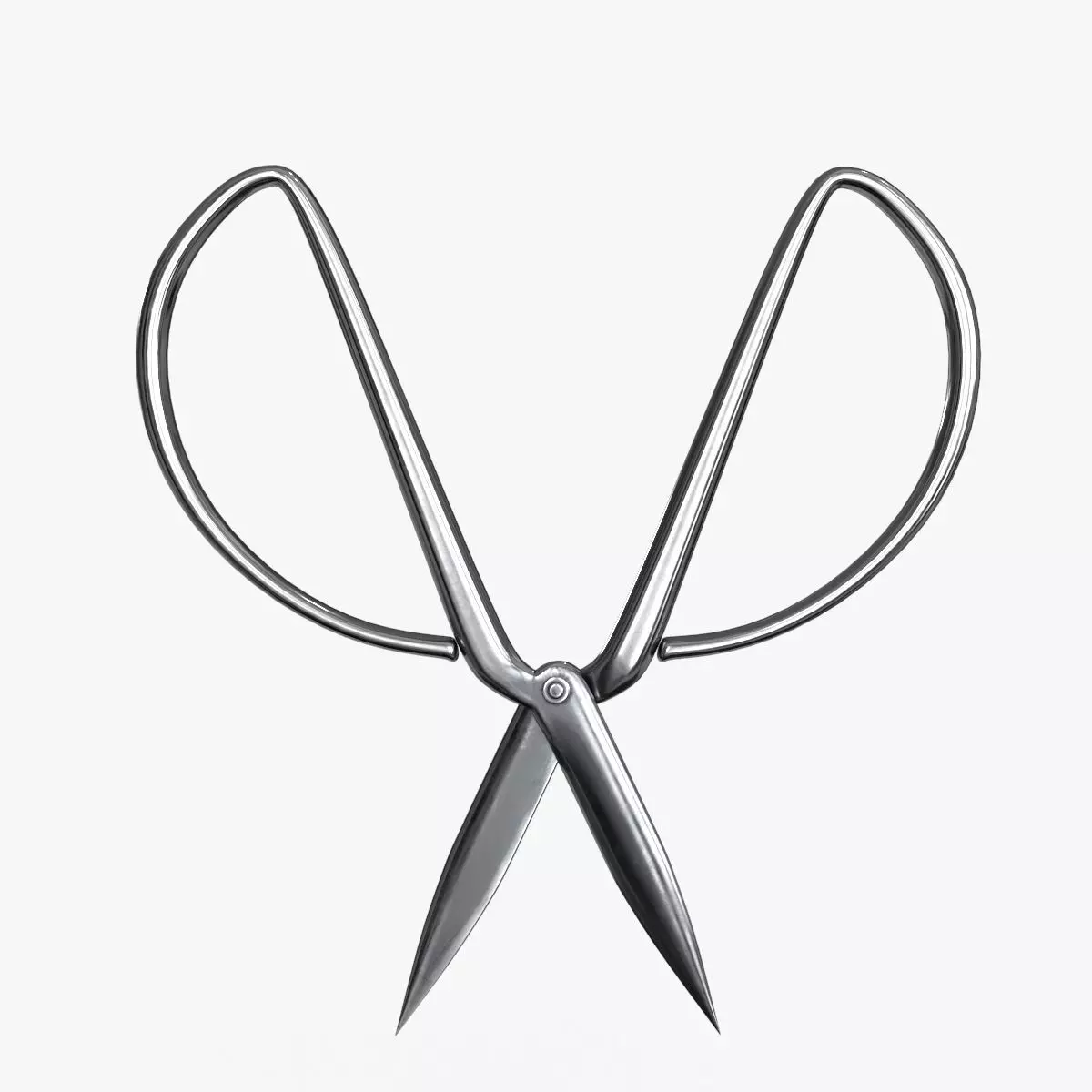 Scissors sword Low-poly 3D model_0