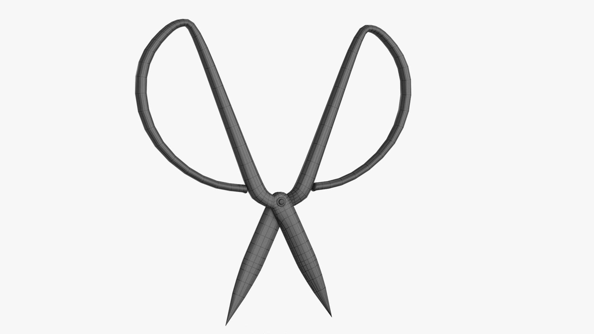 Scissors sword Low-poly 3D model_19