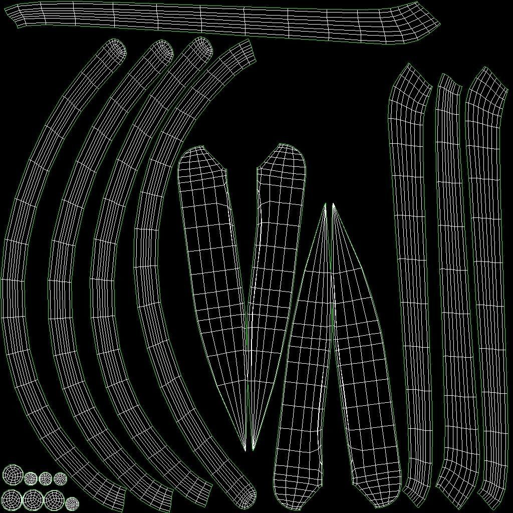 Scissors sword Low-poly 3D model_20