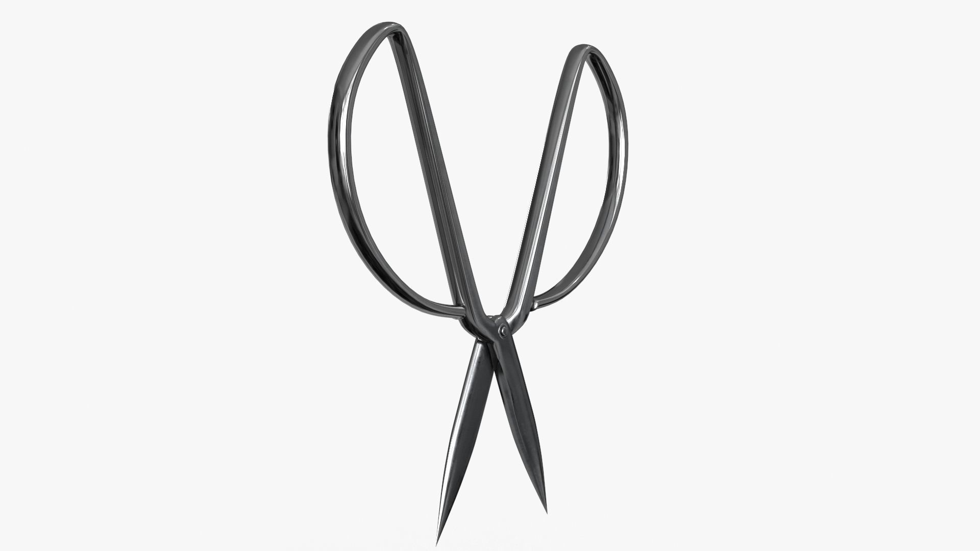 Scissors sword Low-poly 3D model_4