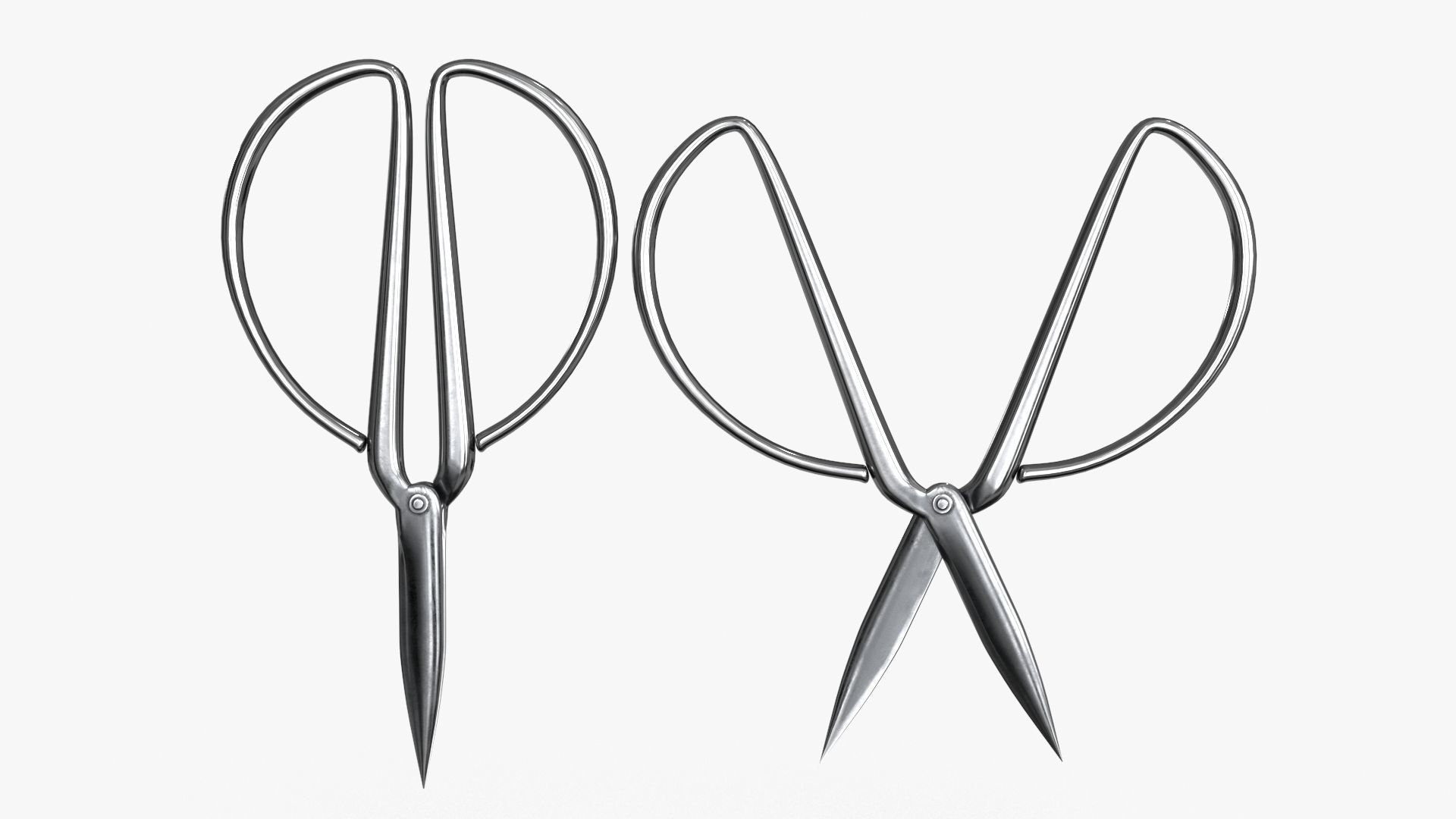 Scissors sword Low-poly 3D model_17