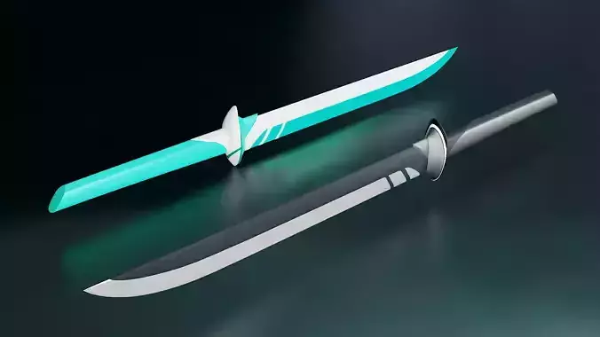 HAKUGEN DANMACHI BELL CRANEL knife Low-poly 3D model