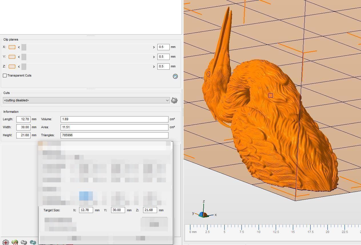 Grey Heron bust  3D print model_26