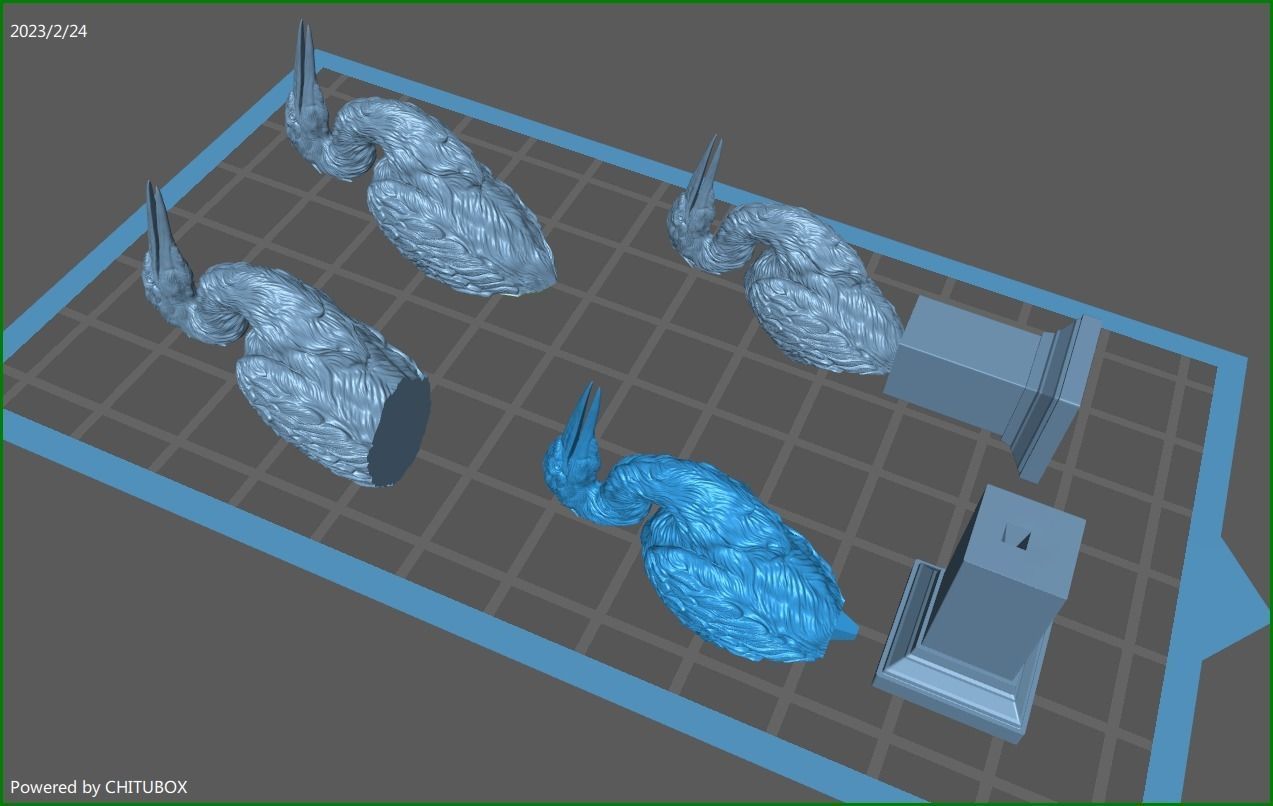 Grey Heron bust  3D print model_28