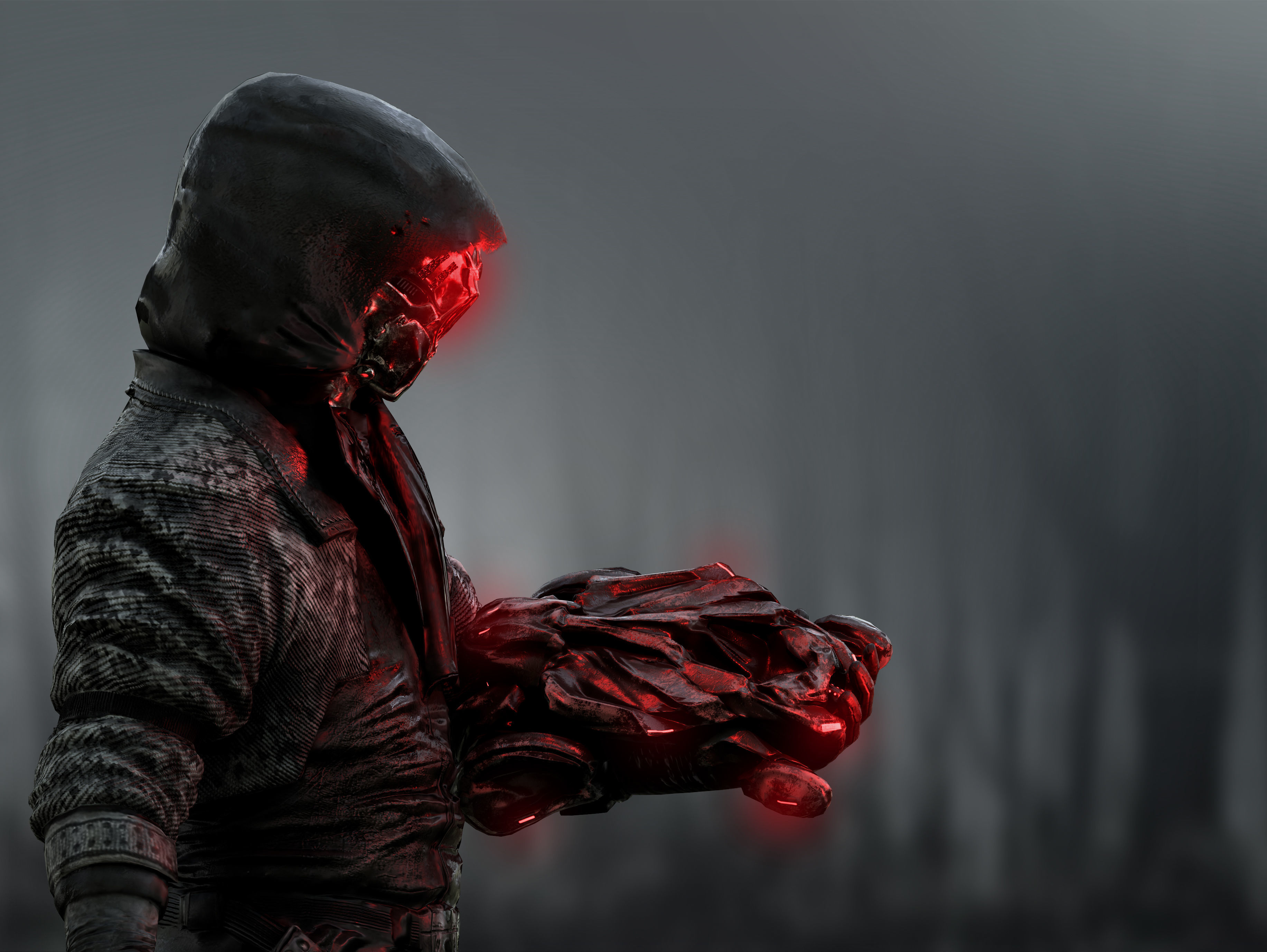 Sci Fi Sniper Soldier Low-poly 3D model_4