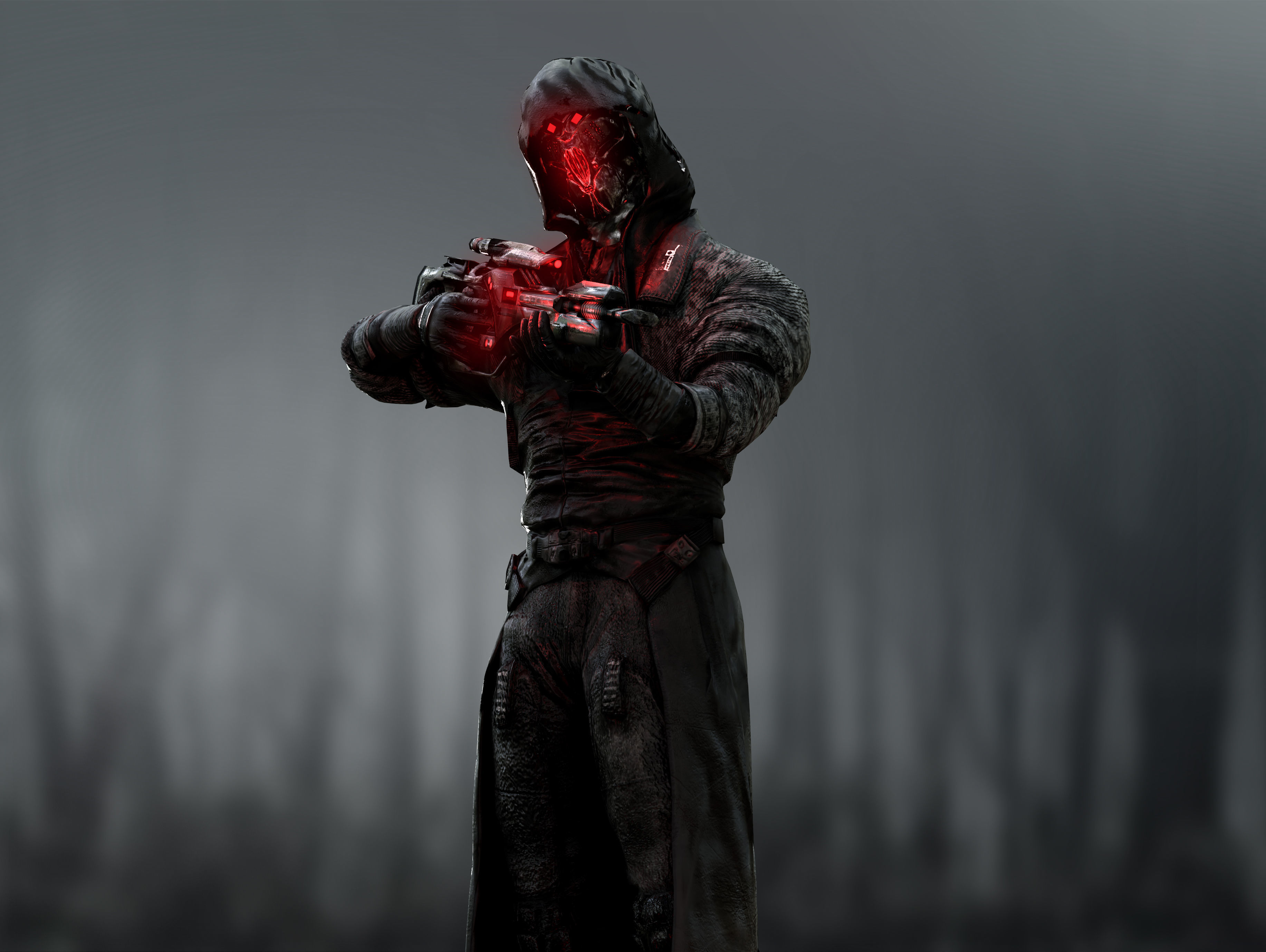 Sci Fi Sniper Soldier Low-poly 3D model_9