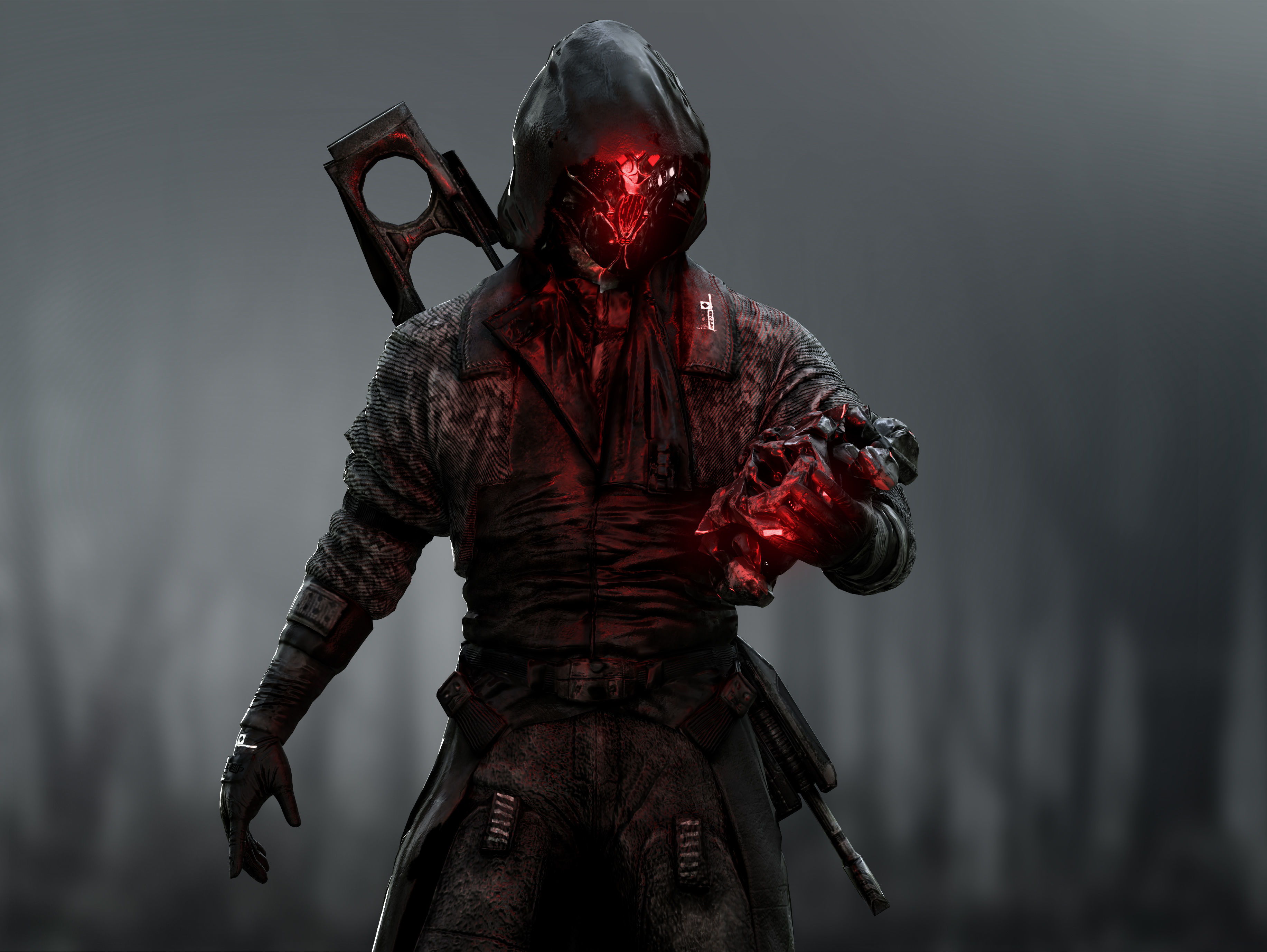 Sci Fi Sniper Soldier Low-poly 3D model_1