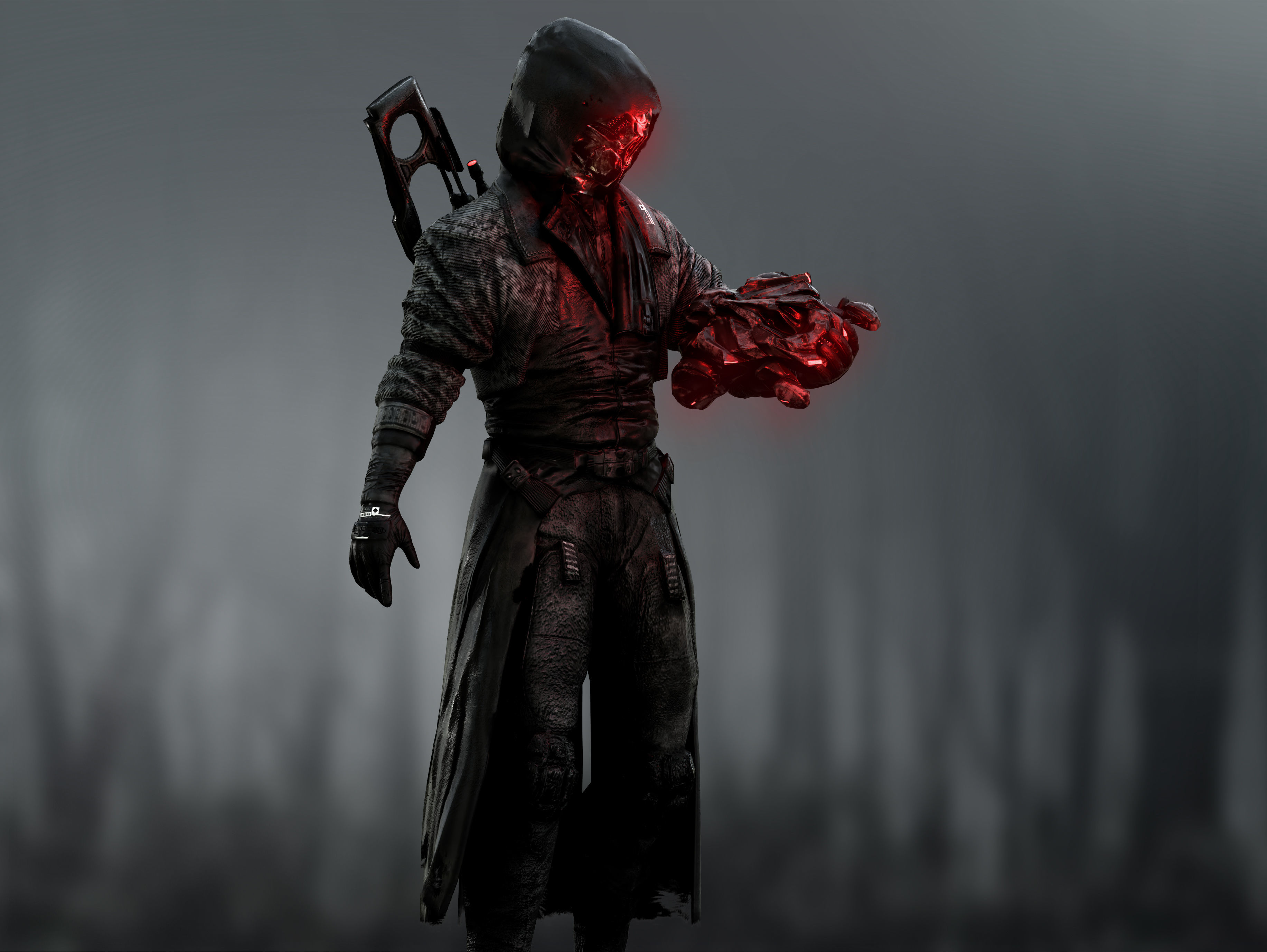 Sci Fi Sniper Soldier Low-poly 3D model_10