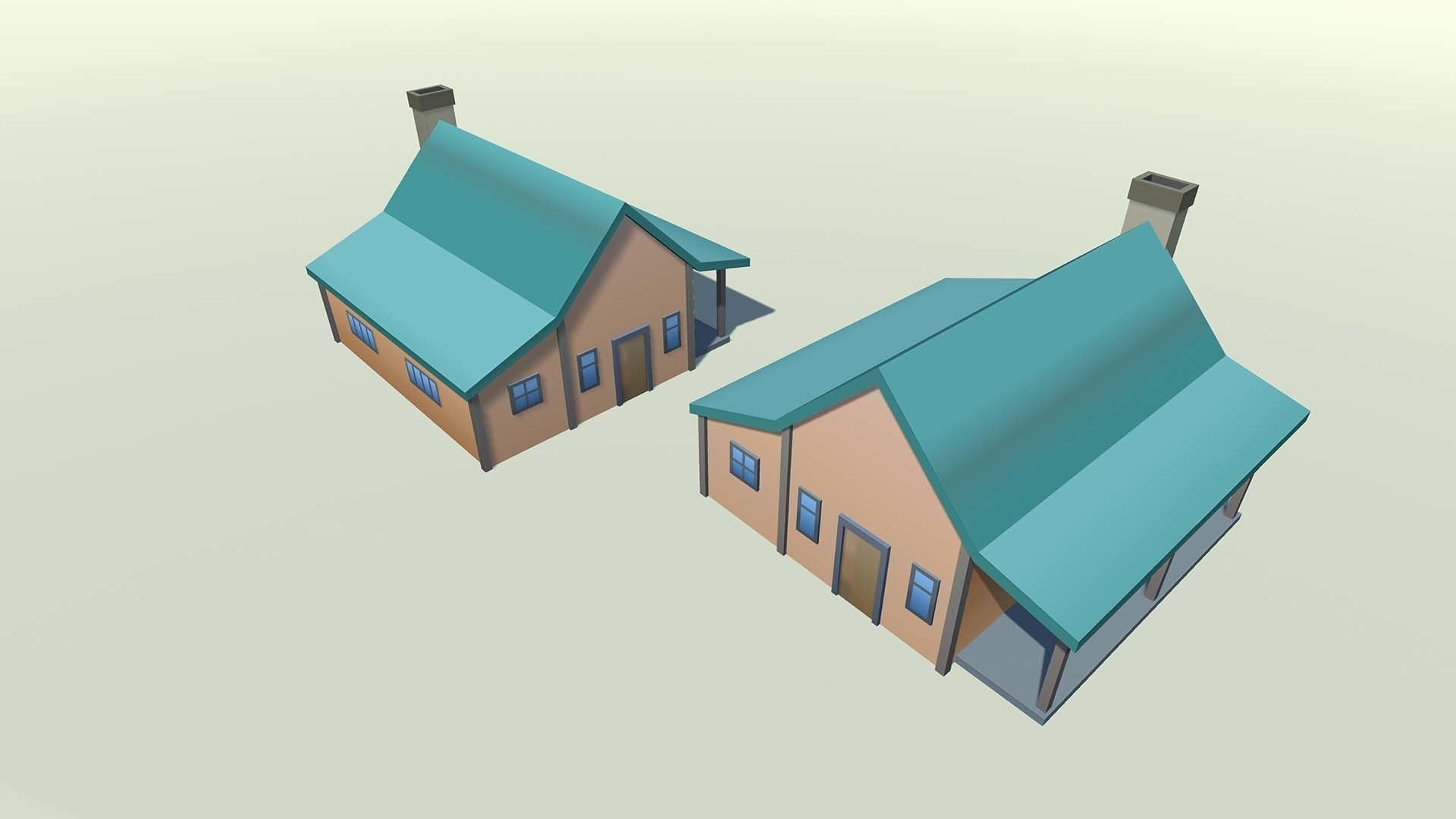 Mobile lowpoly buildings Low-poly 3D model_47