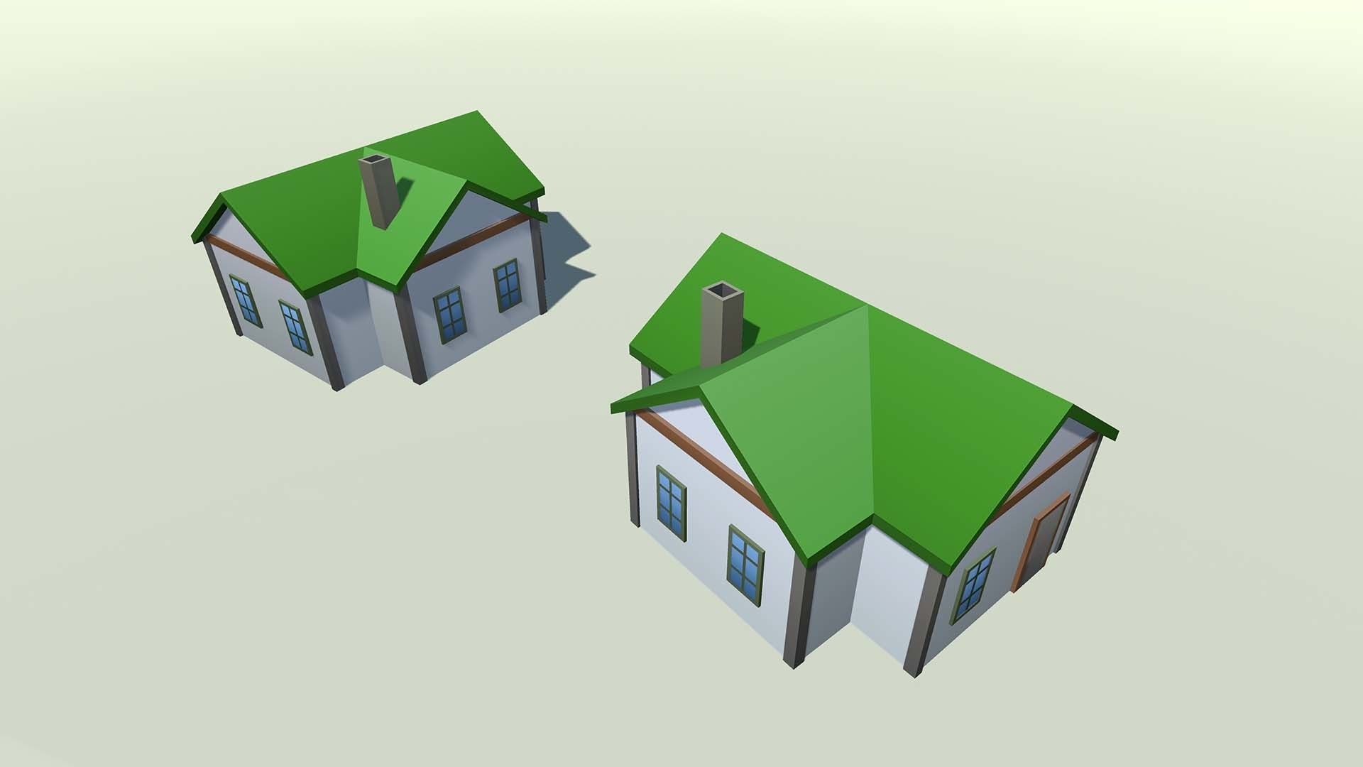 Mobile lowpoly buildings Low-poly 3D model_43