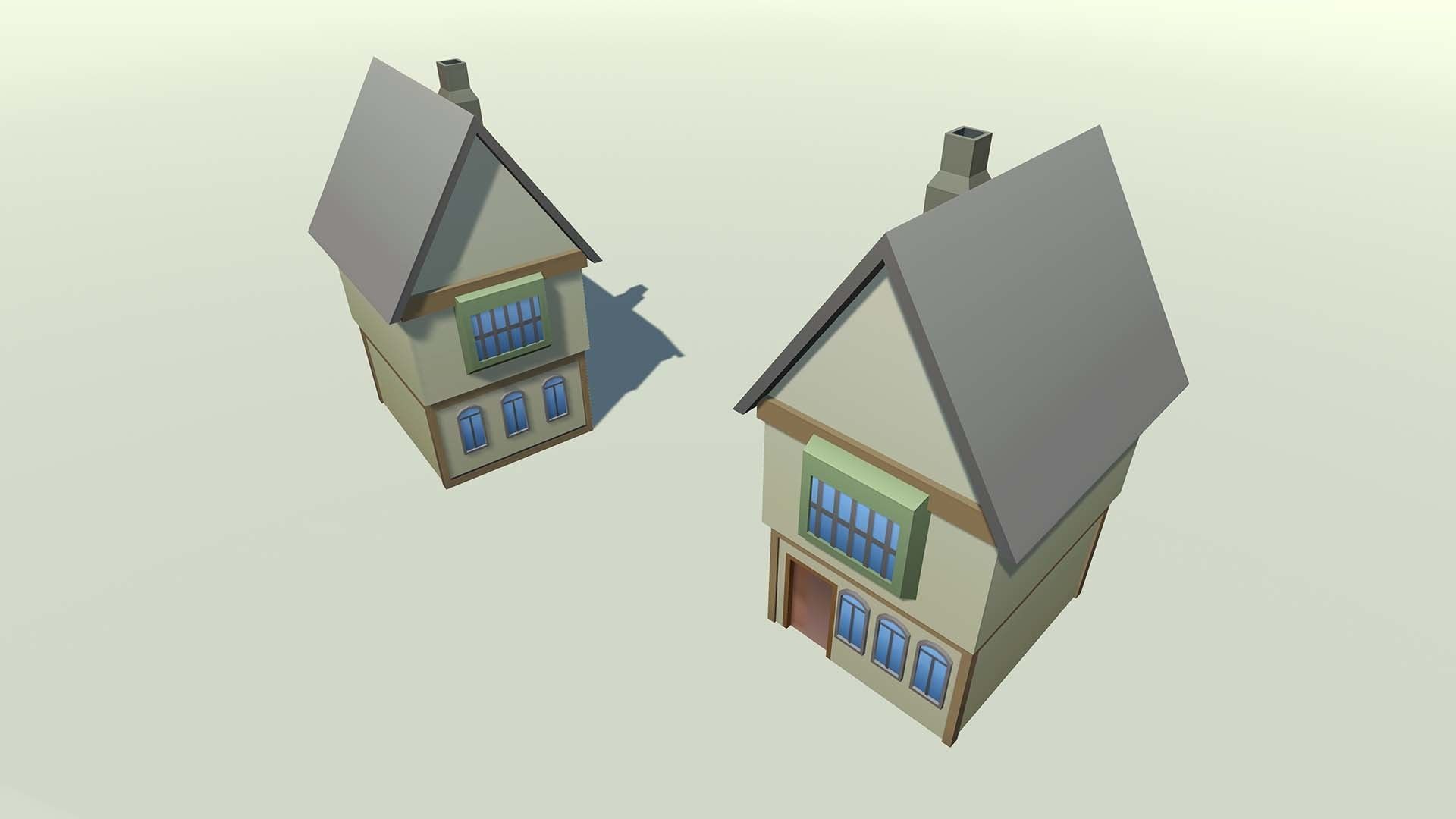 Mobile lowpoly buildings Low-poly 3D model_51
