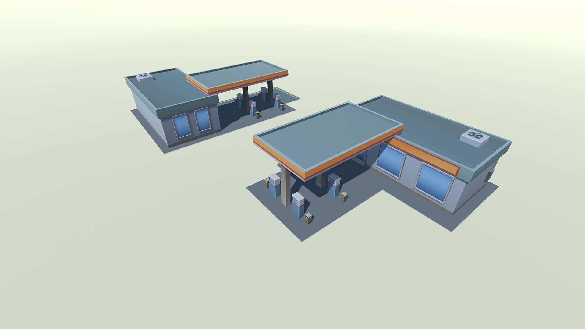 Mobile lowpoly buildings Low-poly 3D model_35