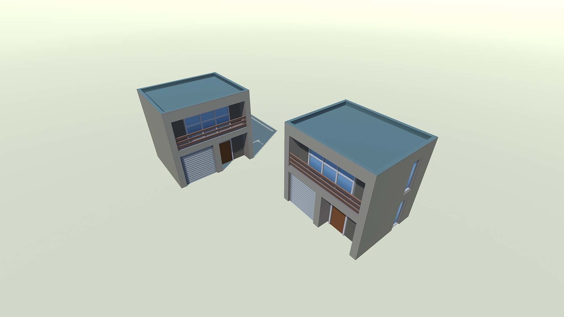 Mobile lowpoly buildings Low-poly 3D model_32