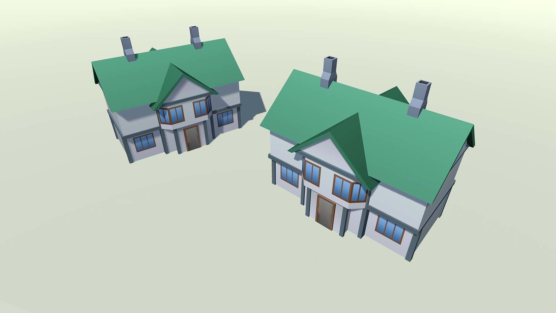 Mobile lowpoly buildings Low-poly 3D model_42