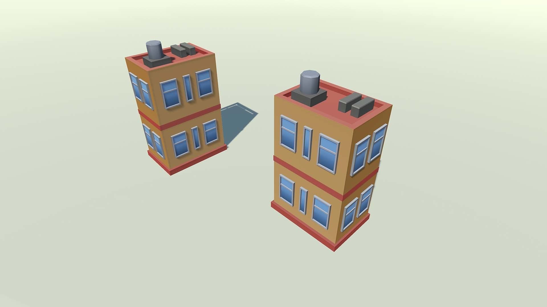 Mobile lowpoly buildings Low-poly 3D model_20
