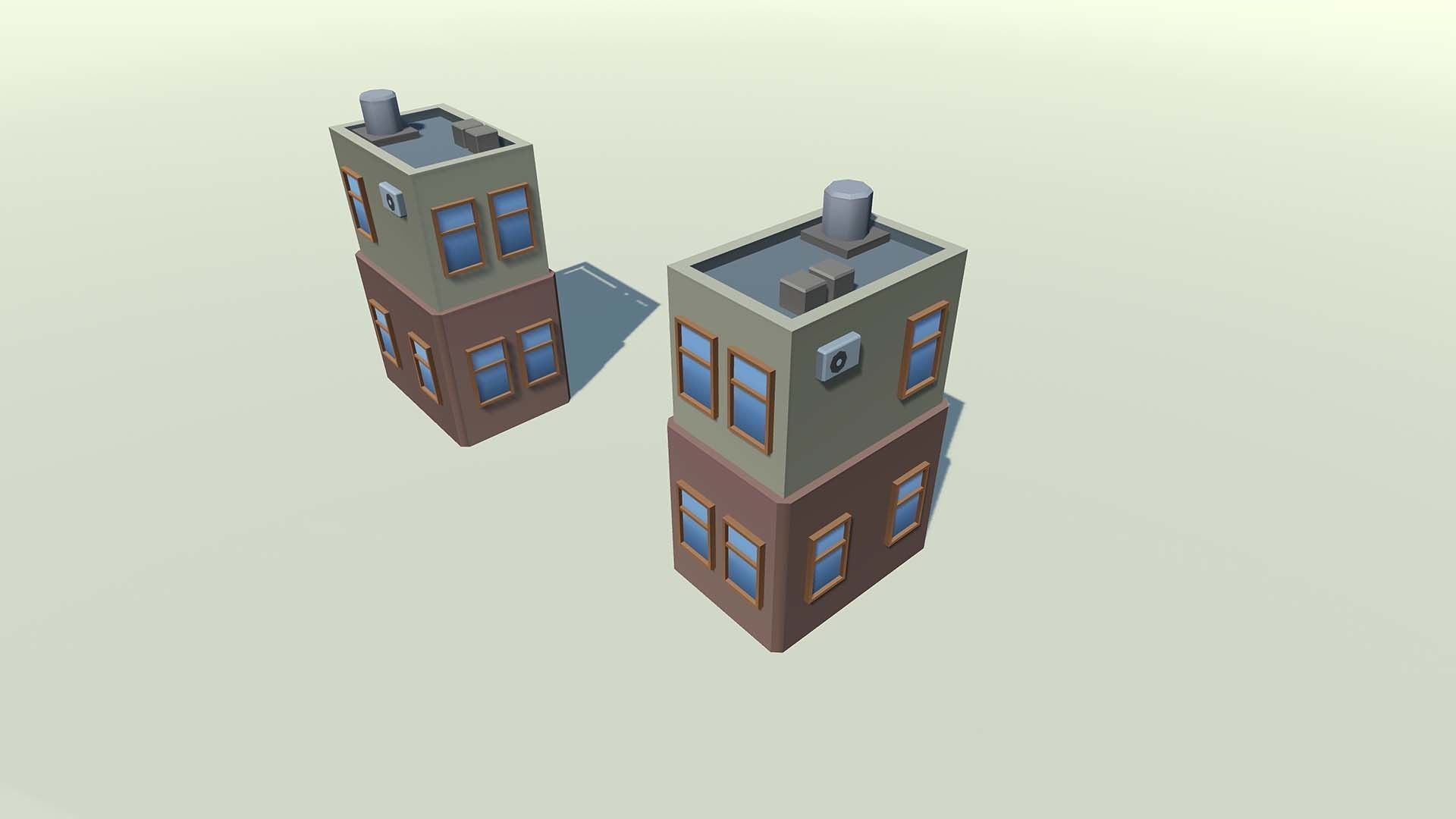 Mobile lowpoly buildings Low-poly 3D model_28