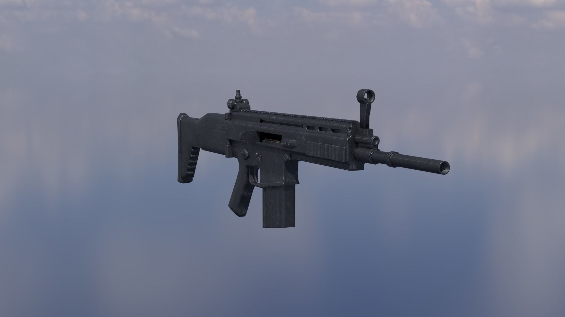 Fn Scar Free low-poly 3D model_2