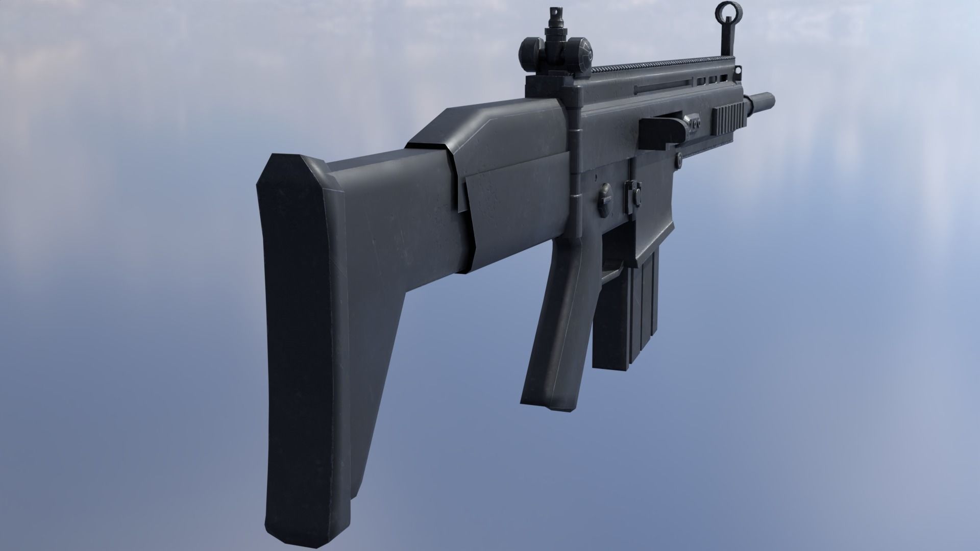 Fn Scar Free low-poly 3D model_8