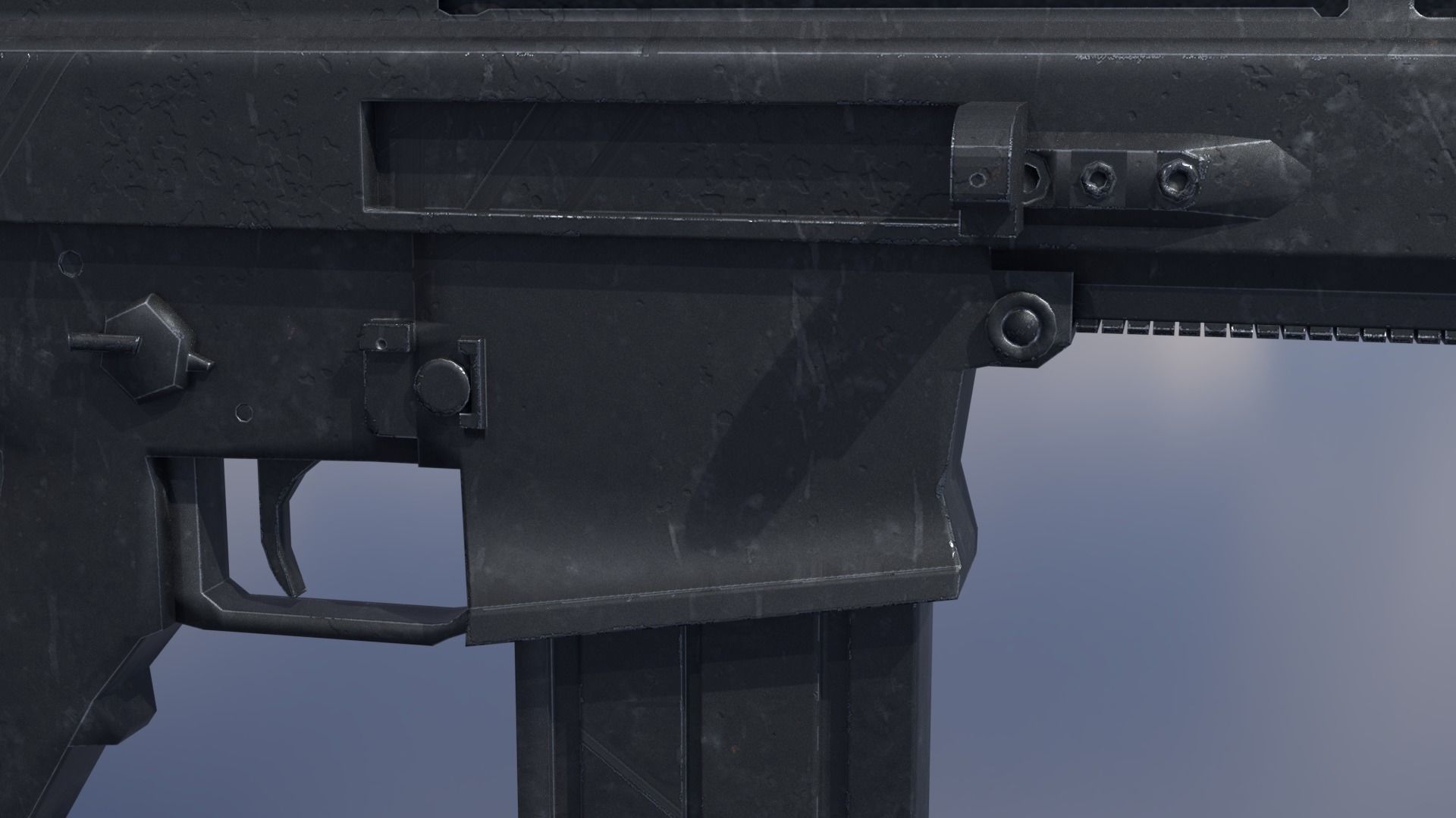 Fn Scar Free low-poly 3D model_6