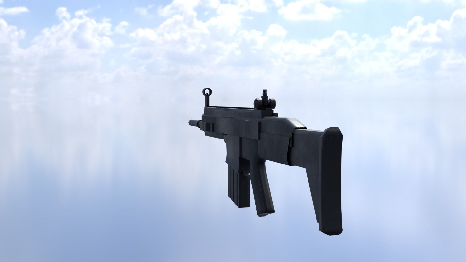 Fn Scar Free low-poly 3D model_10