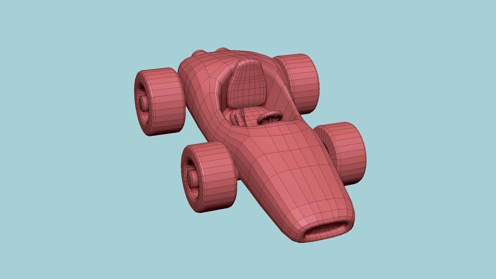 Cartoon Kart F06 Yellow - Vehicle Racing Design Low-poly 3D model_15