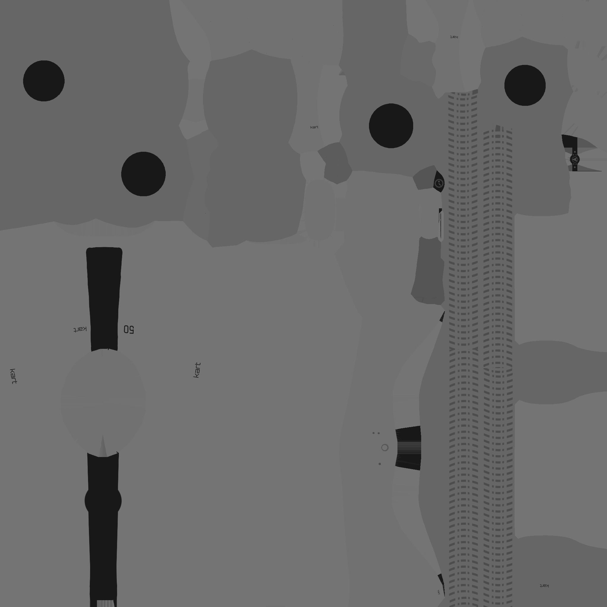 Cartoon Kart F08 White - Vehicle Racing Design Low-poly 3D model_28