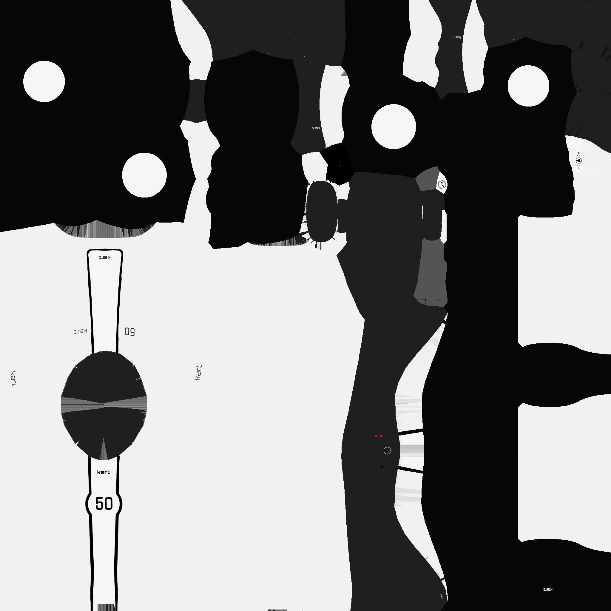 Cartoon Kart F08 White - Vehicle Racing Design Low-poly 3D model_23