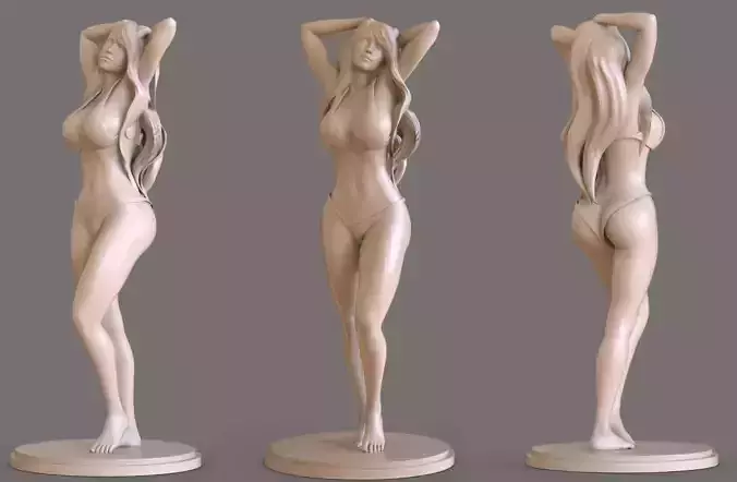 Summer Girl Statue 3D print model