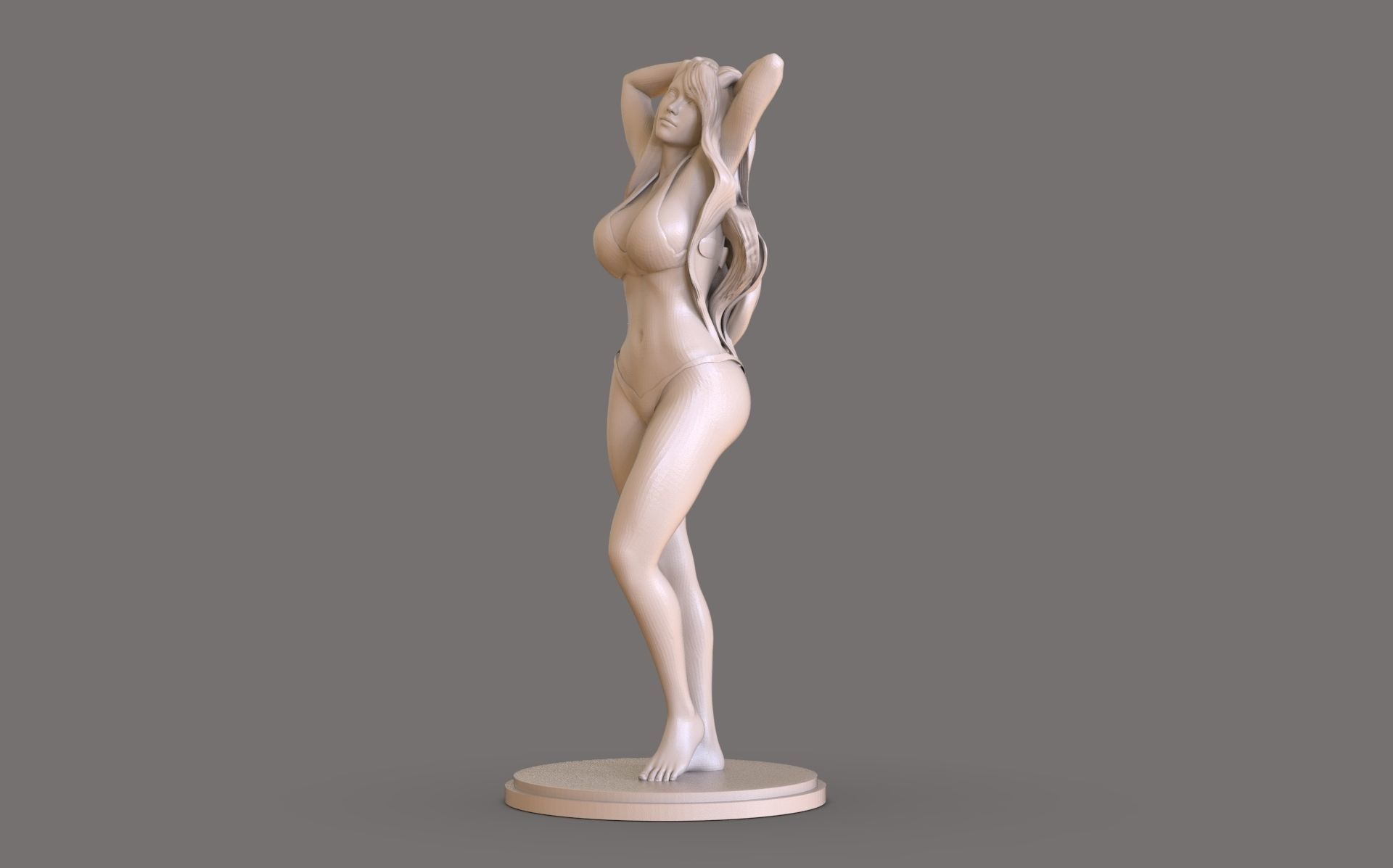 Summer Girl Statue 3D print model_2