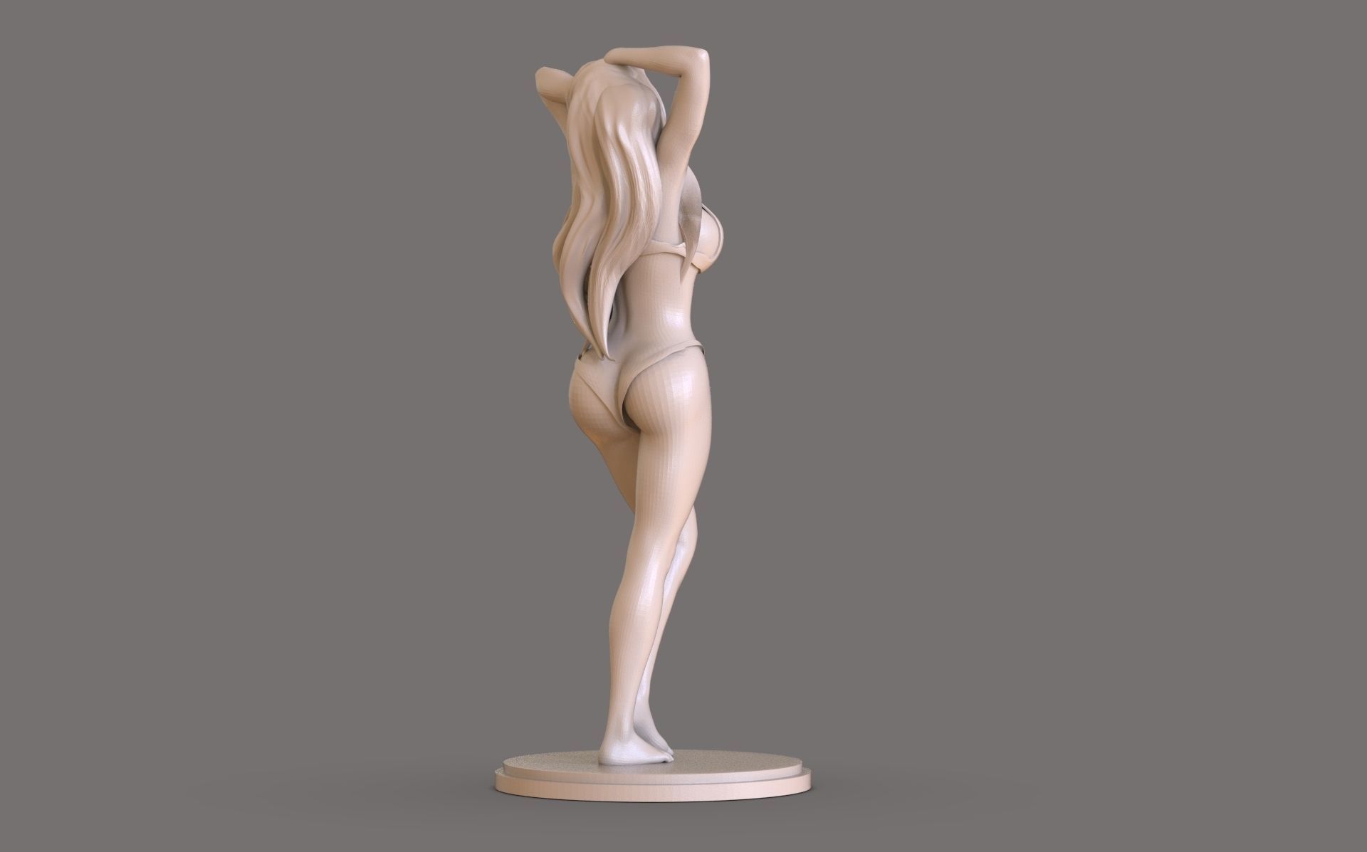 Summer Girl Statue 3D print model_6