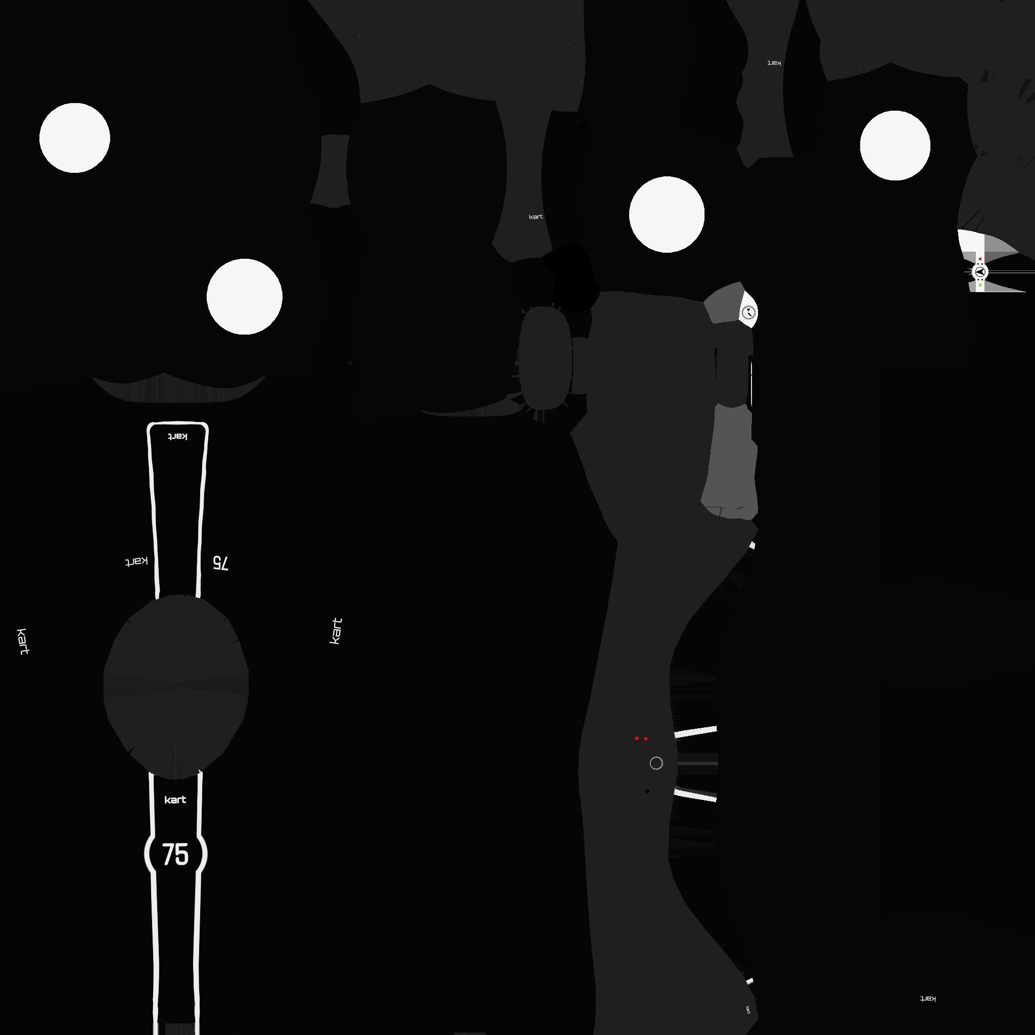 Cartoon Kart F09 Black - Vehicle Racing Design Low-poly 3D model_23