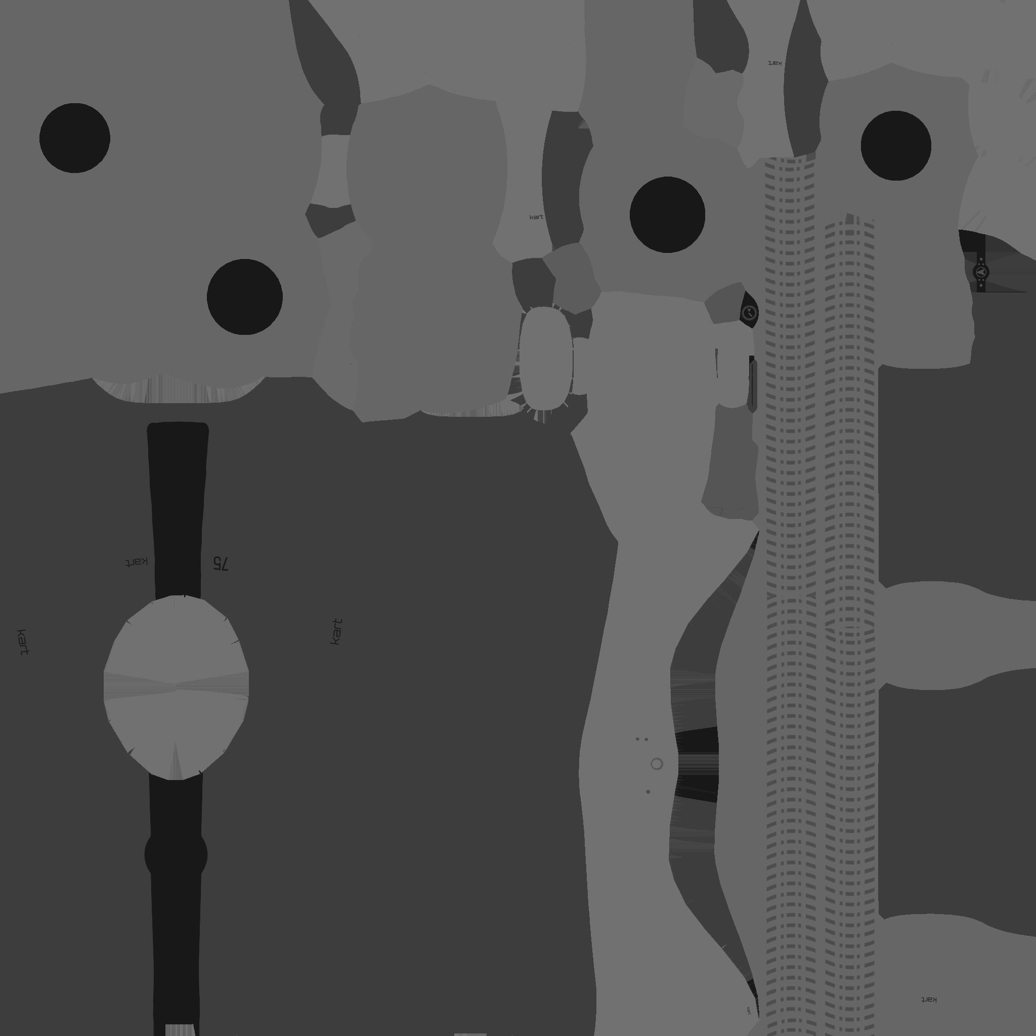 Cartoon Kart F09 Black - Vehicle Racing Design Low-poly 3D model_28