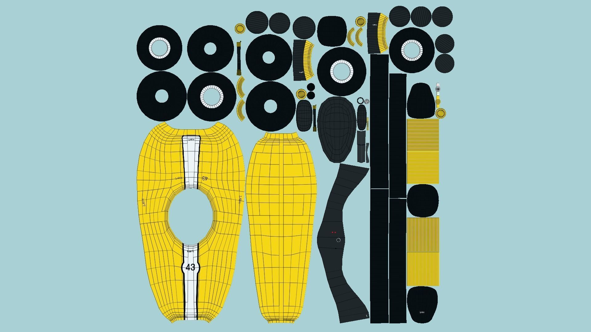 10 Cartoon Kart F Collection - Vehicle Racing Design _82