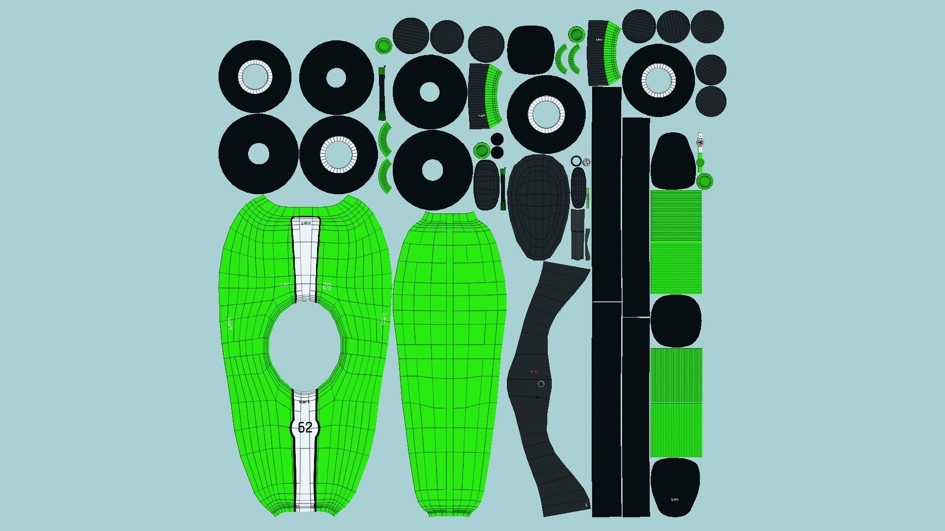 10 Cartoon Kart F Collection - Vehicle Racing Design _70