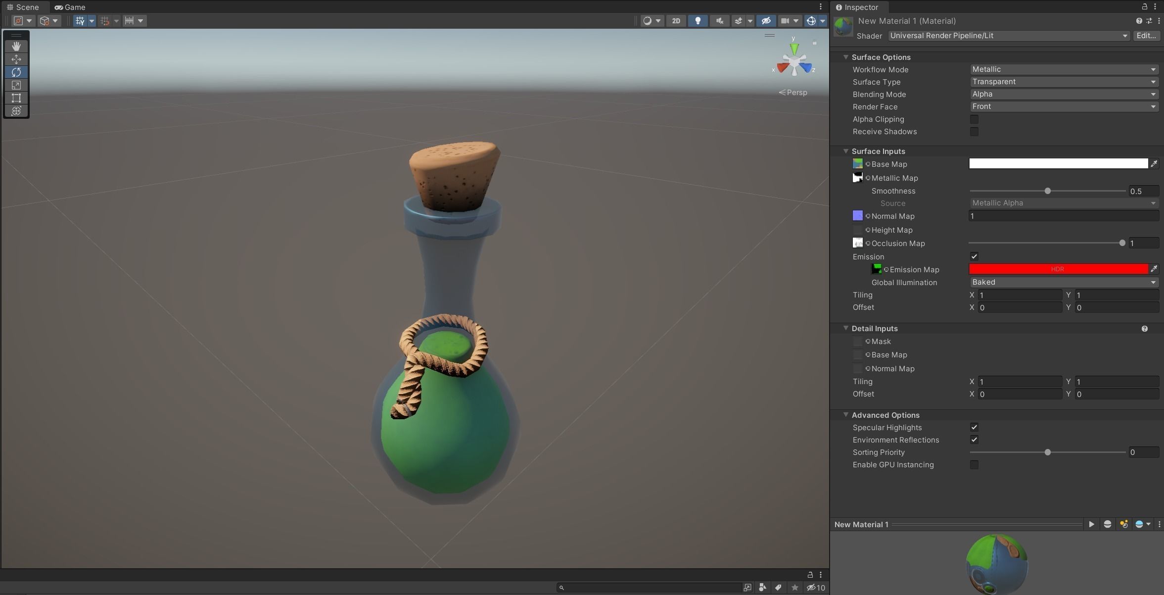 Stylized Alchemy Potion Low-poly 3D model_11
