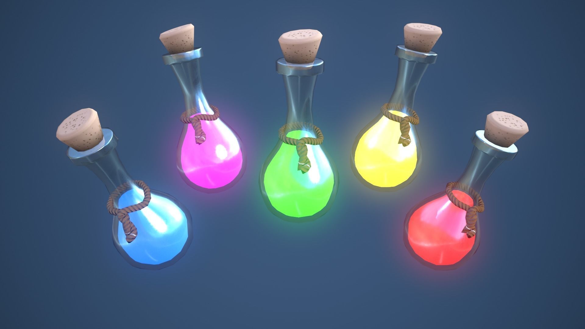 Stylized Alchemy Potion Low-poly 3D model_2