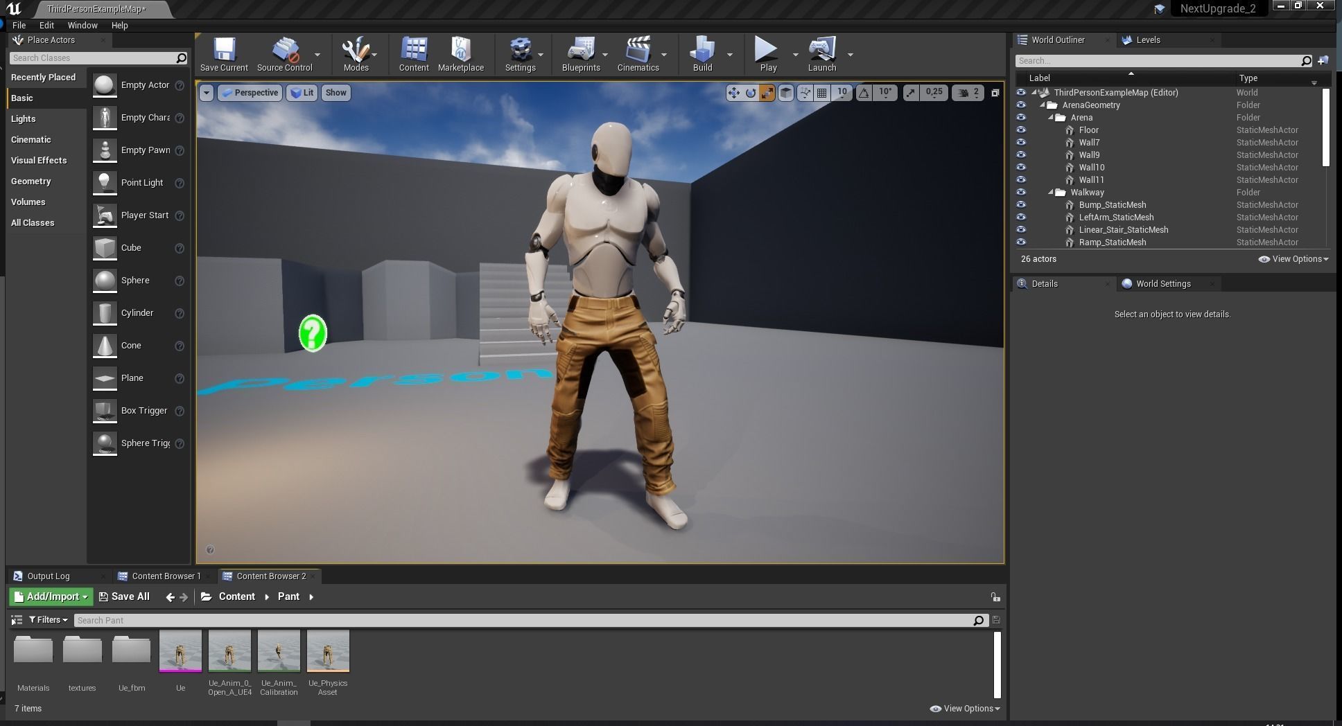 Realistic Pants 1 for Men Rigged Low-poly 3D model_23