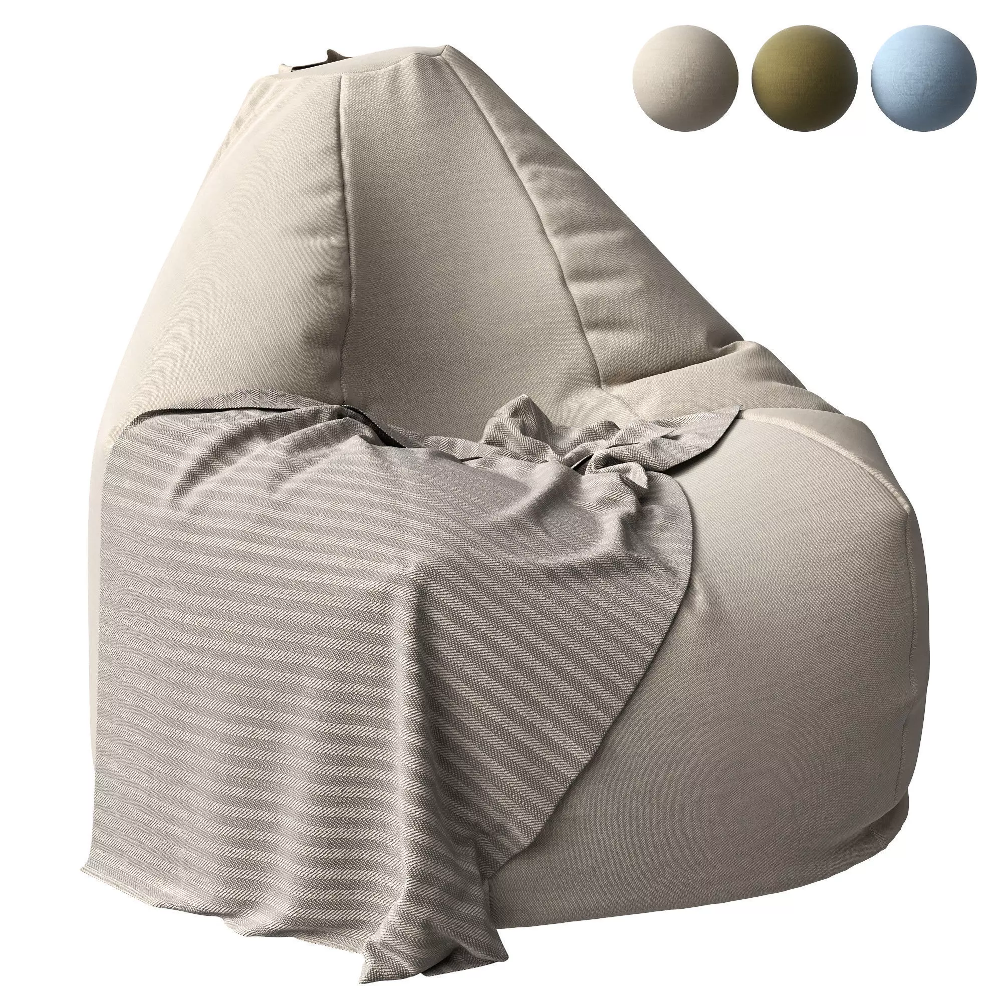 Pouffe Rory Bean Bag 3D model_0