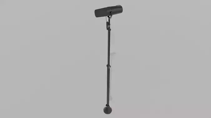 Professional Microphone Podcast Low-poly 3D model