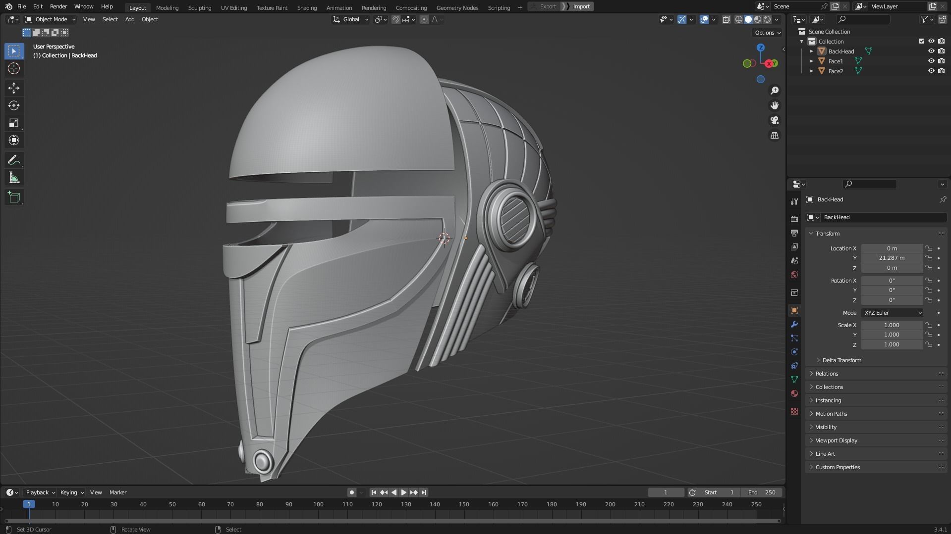 Star Wars Darth Revan Helmet for Cosplay 3D print model_12