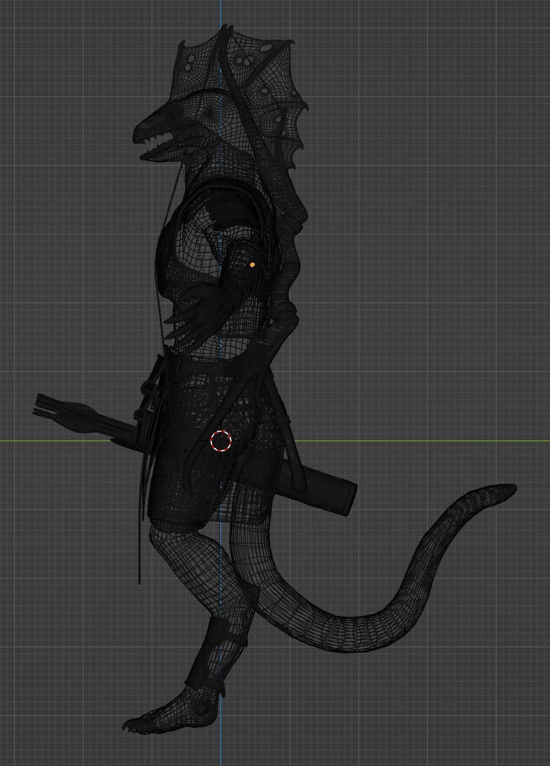 Lizardmen archer 3D model_8