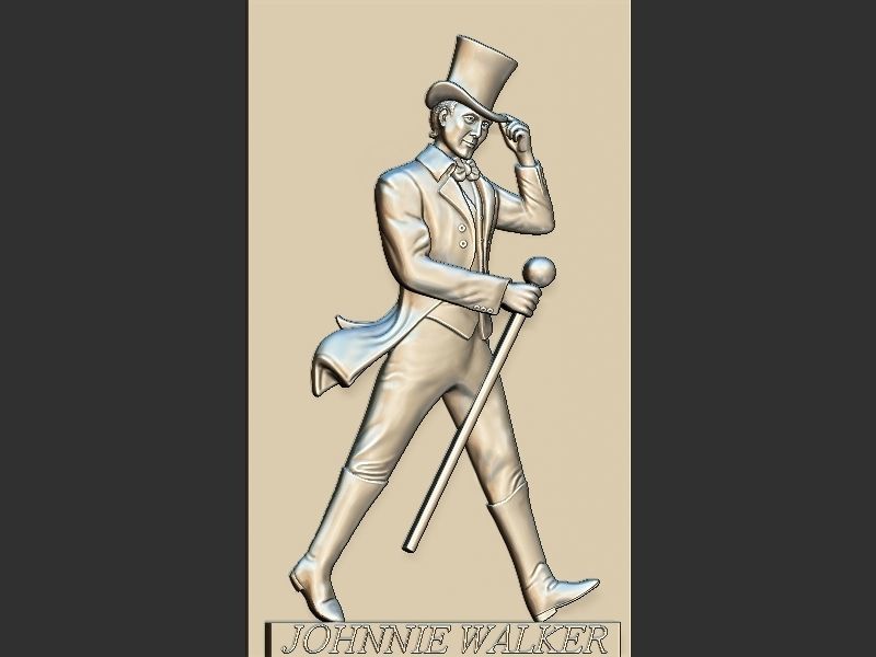 Johnnie Walker Portrait 3D print model_1