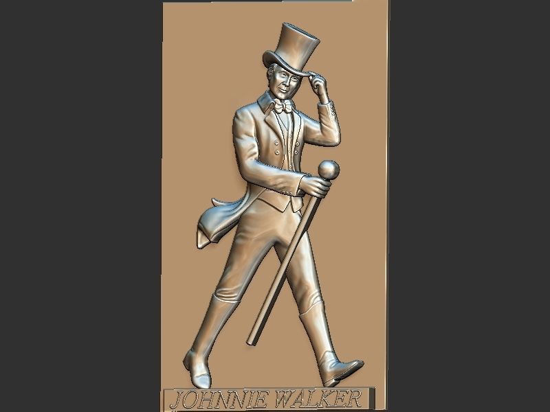 Johnnie Walker Portrait 3D print model_2