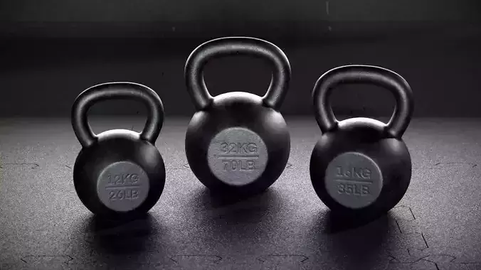 Kettlebell three kettlebells