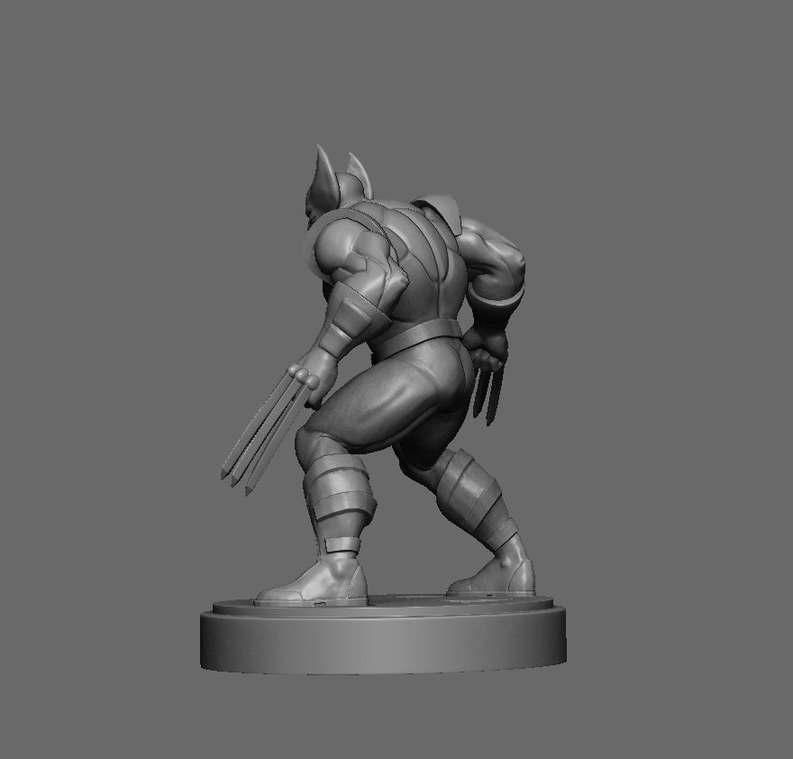 Wolverine 75mm 3D print model_3