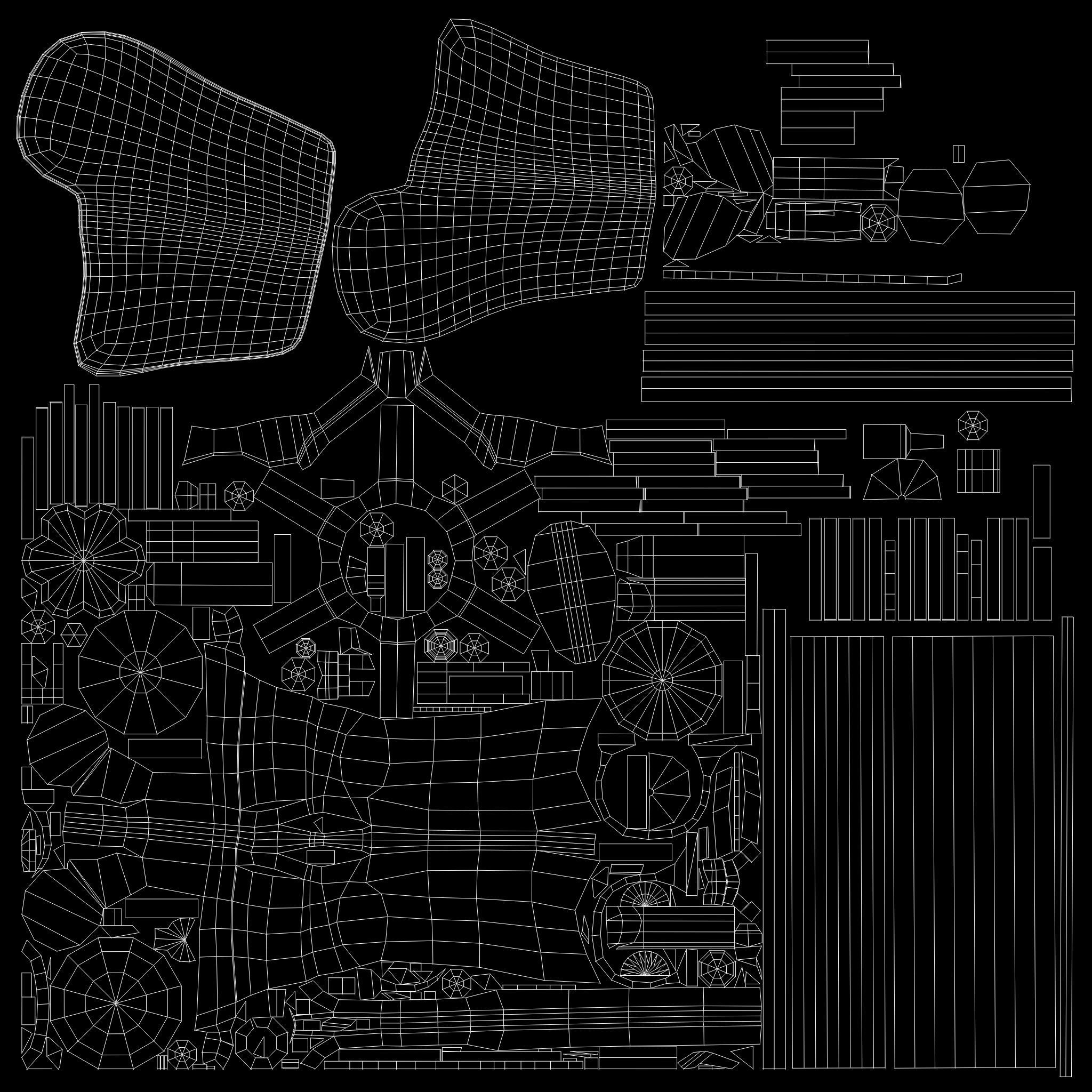 Revolver Gun With Holster Low-poly 3D model_12