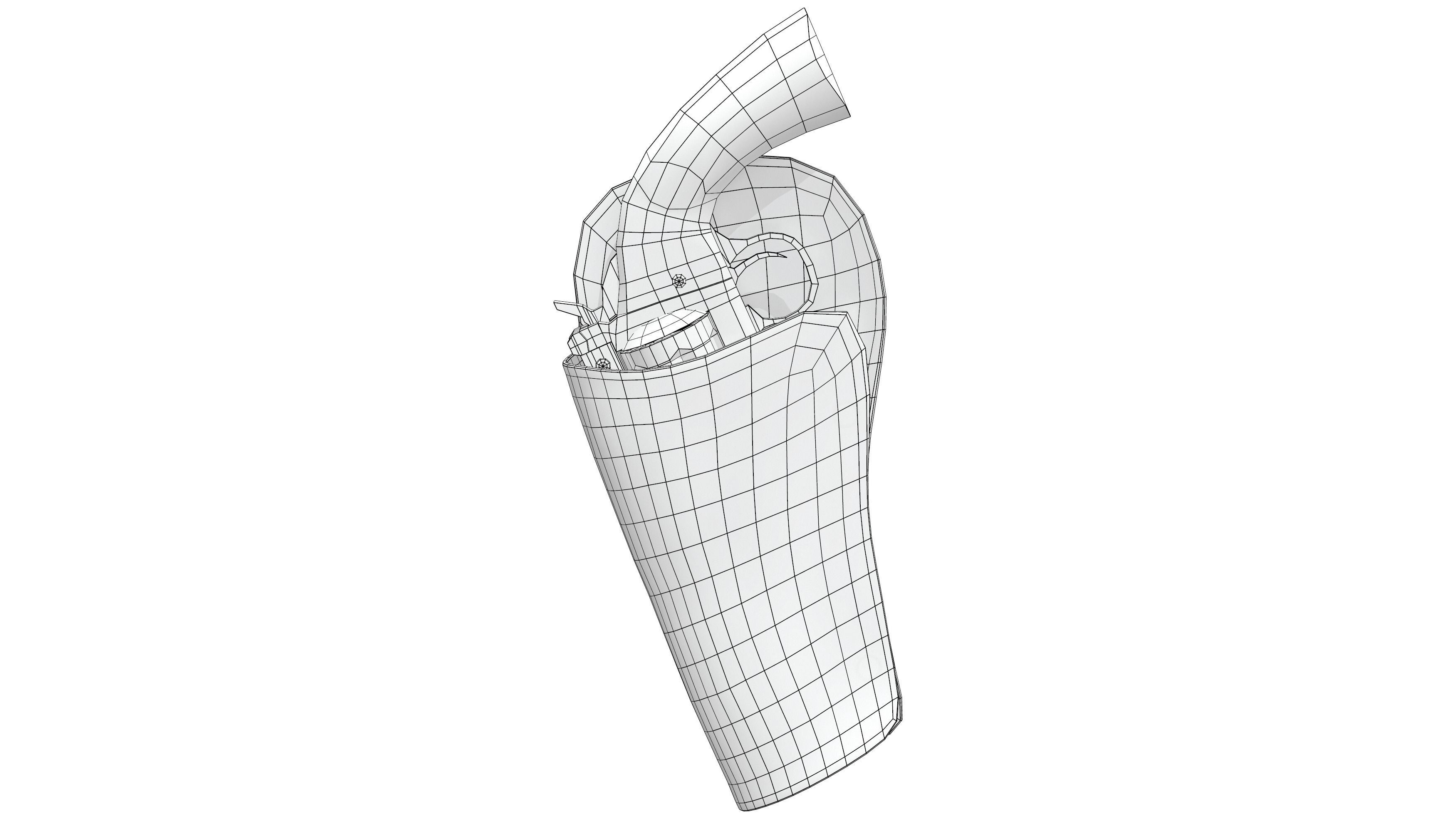 Revolver Gun With Holster Low-poly 3D model_5