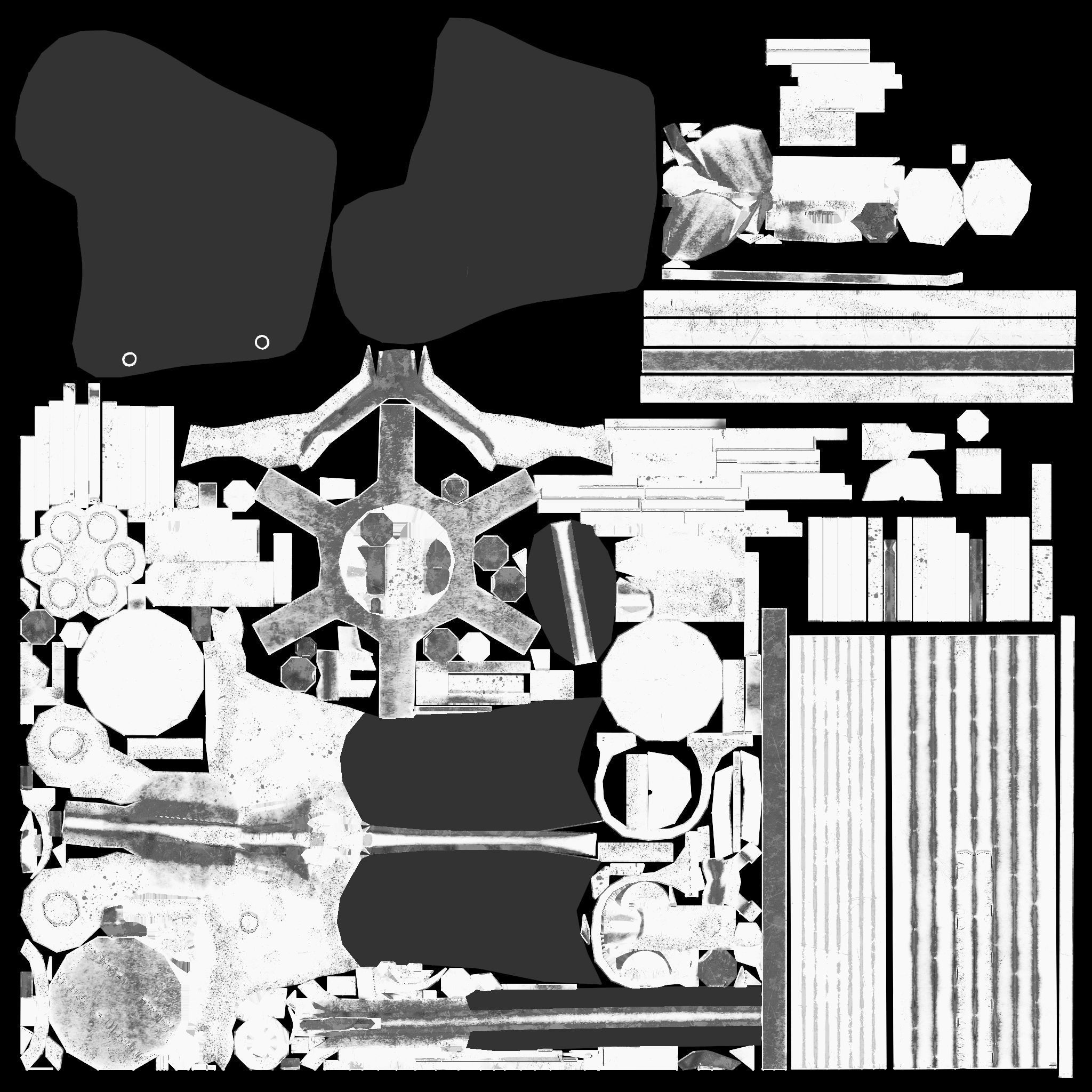 Revolver Gun With Holster Low-poly 3D model_10