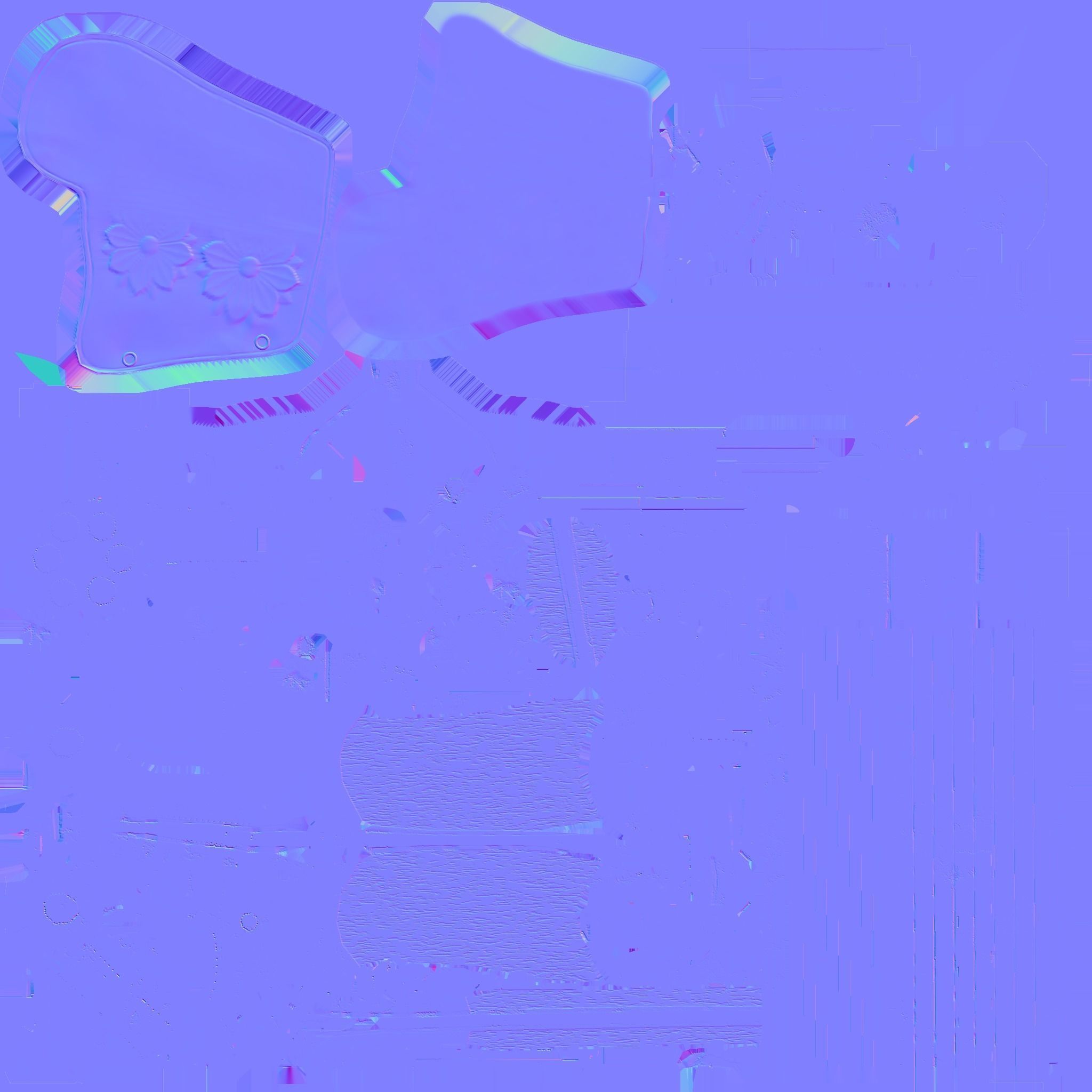 Revolver Gun With Holster Low-poly 3D model_9