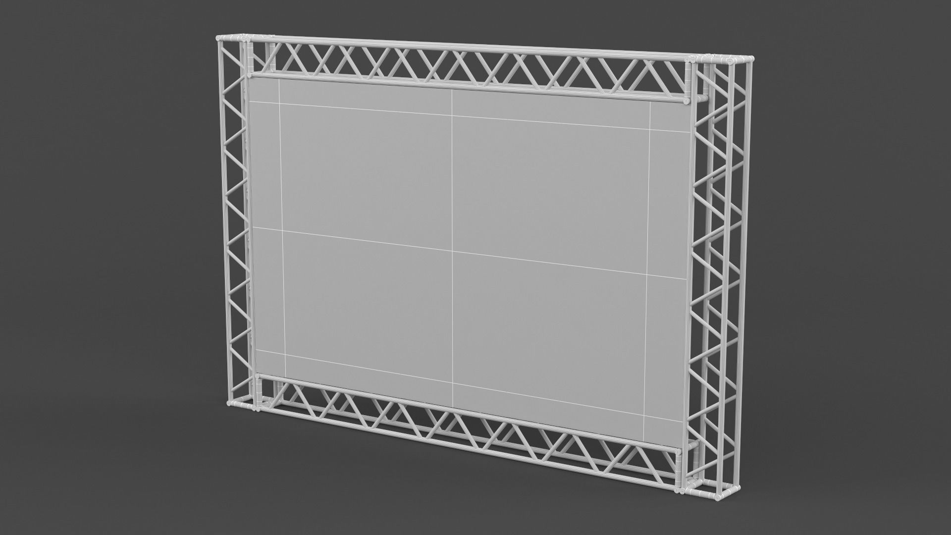 Billboard truss frame 3D model_7